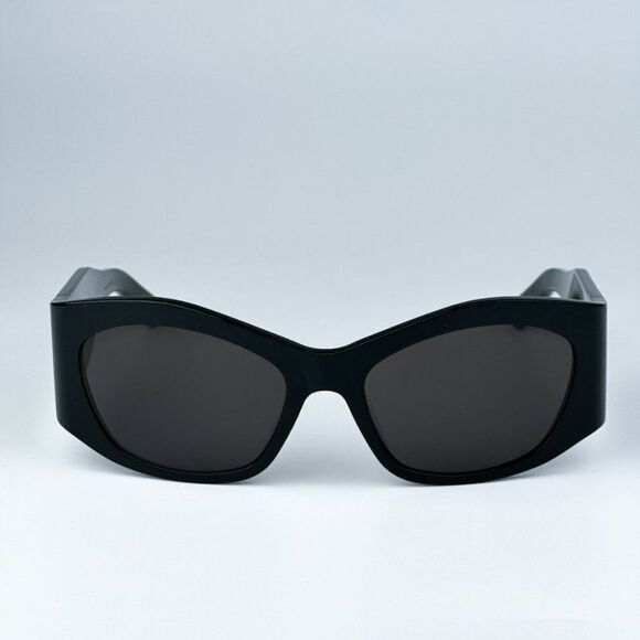 NEW Balenciaga BB0329S 003 Black Grey Geometric Unisex Sunglasses BB 0329S - Picture 1 of 11